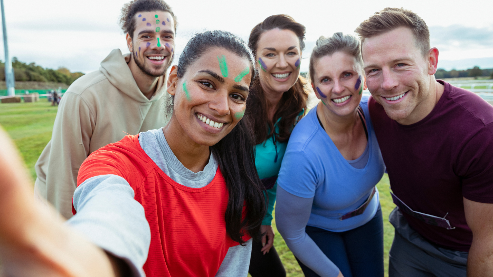 Group of happy young people