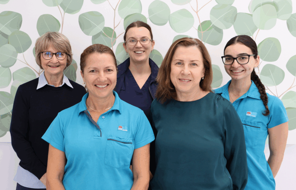 Five female healthcare staff from the Cardiac Rehabilitation Unit at RNSH