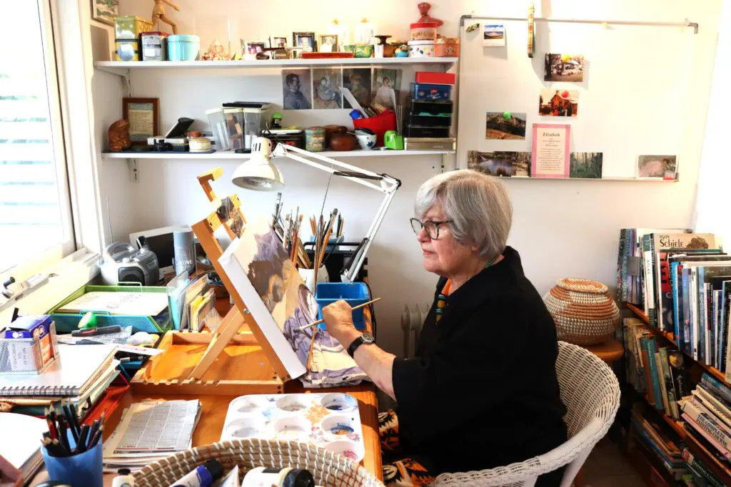 Woman at her easel