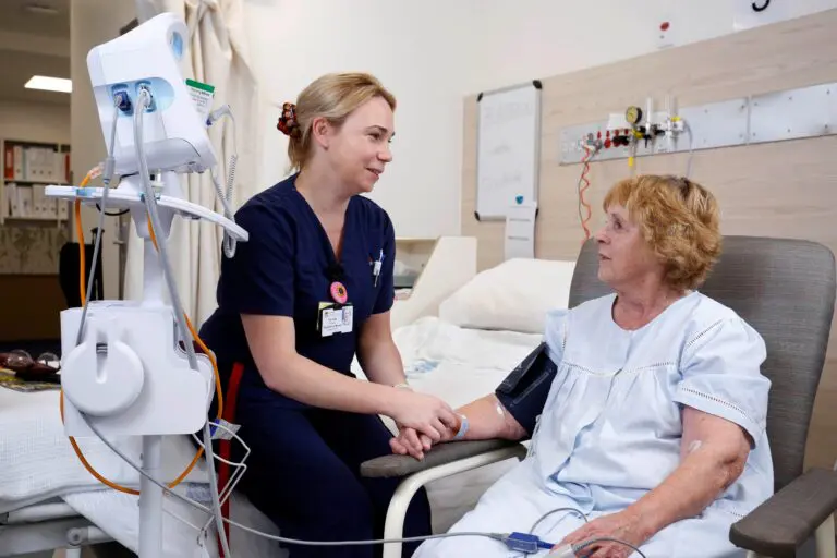 Nurse and patient