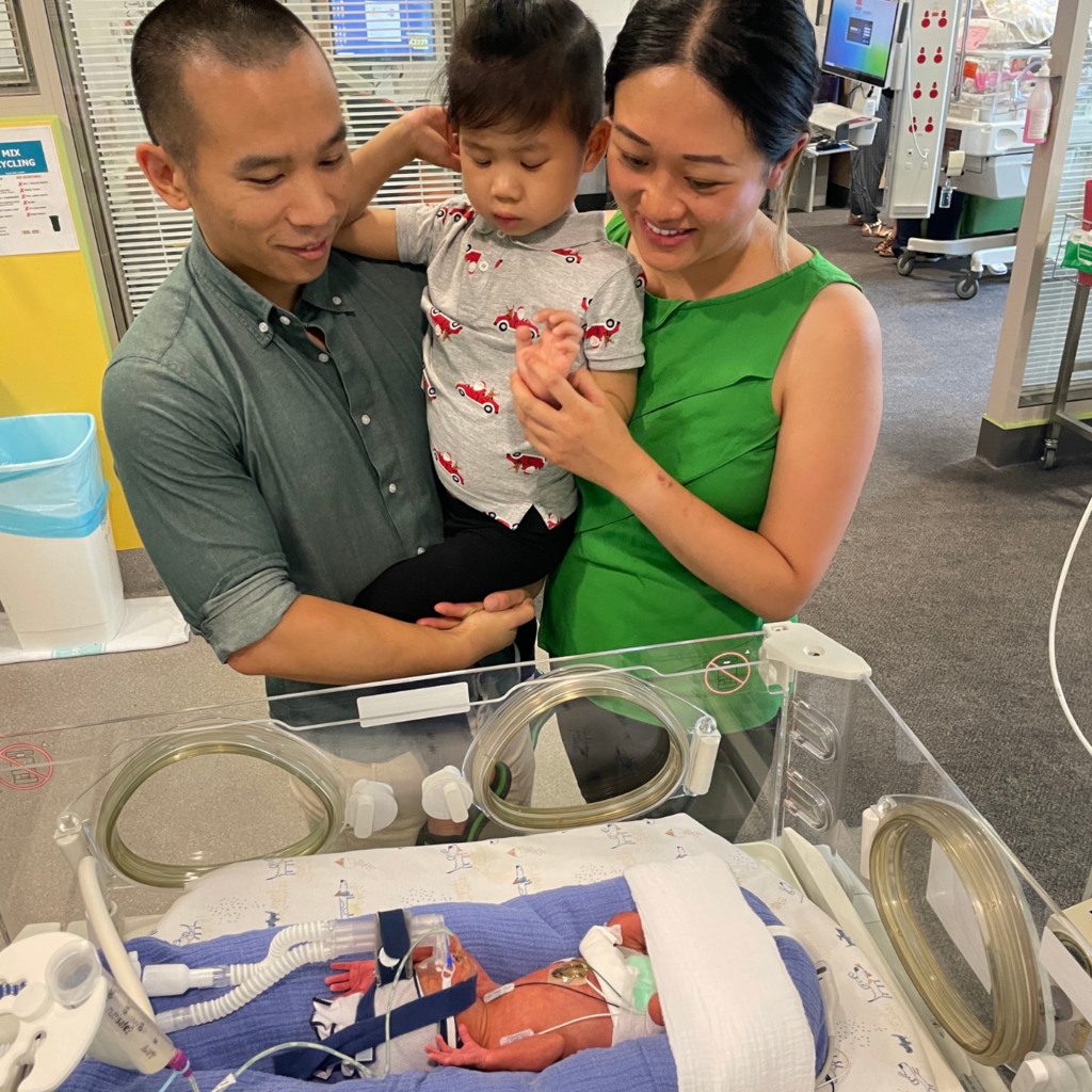 Baby Lincoln with his family