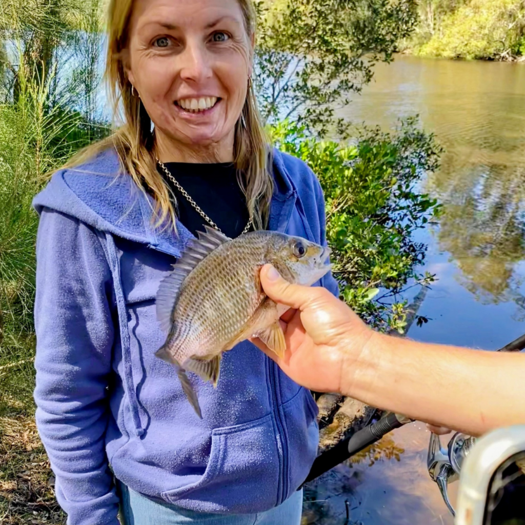 Sharon in her happy place