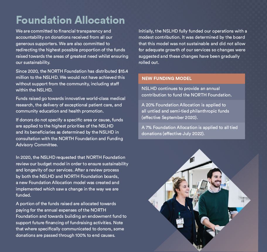 NORTH Foundation allocation