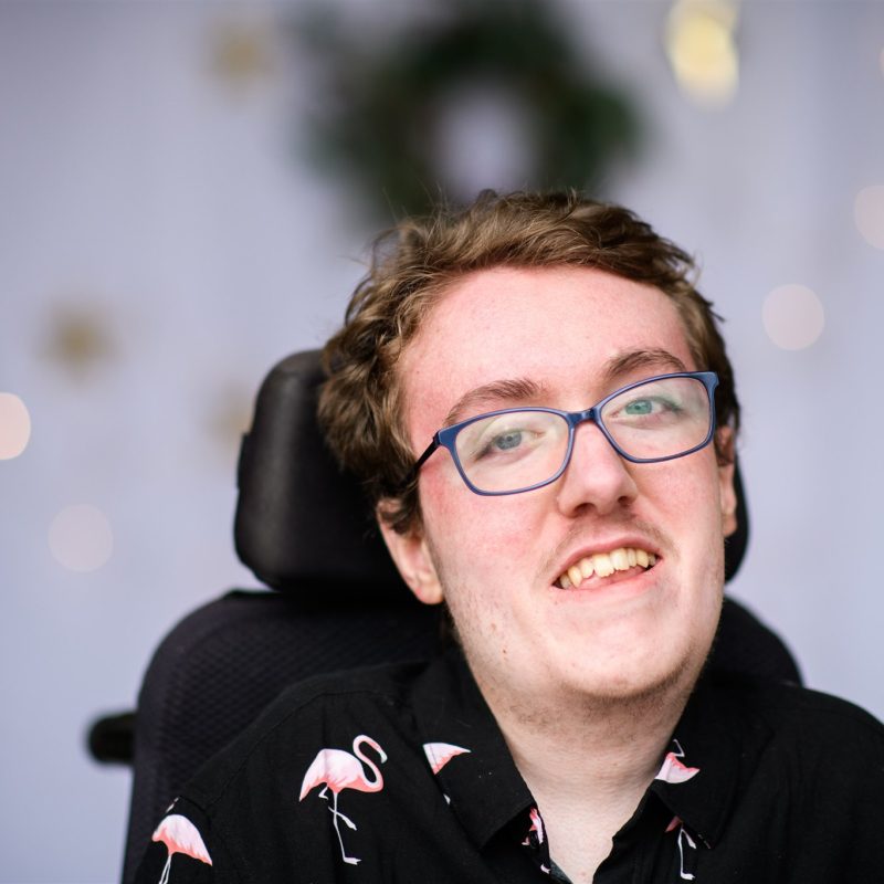 Young man with glasses