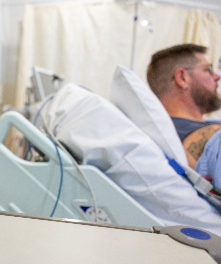 Patient with sepsis in hospital