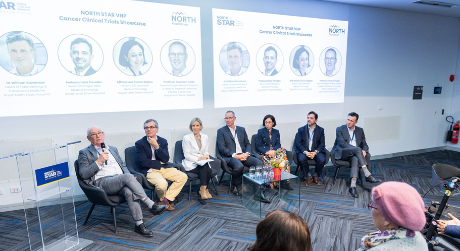 NORTH Star VNP Showcase discussion panel with woman presenter and clinicians