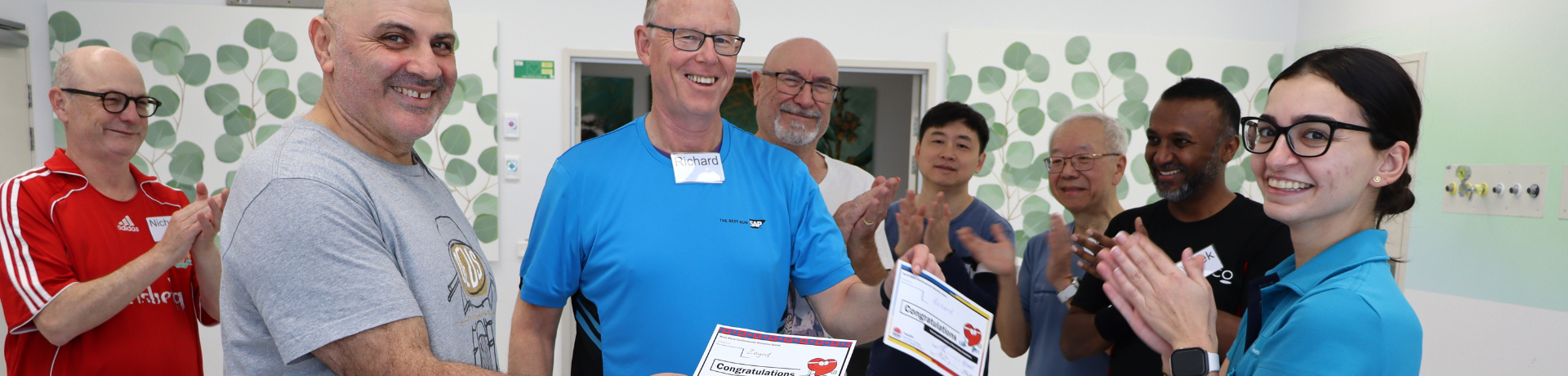 Participants attending a group class