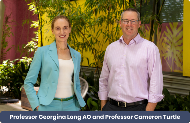 Prof Georgina Long AO and Prof Cameron Turtle