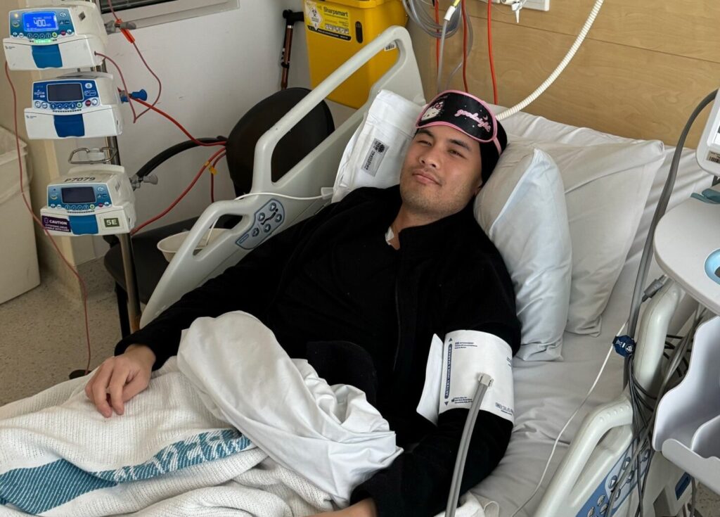 Sam during his transplant at RNSH 2024