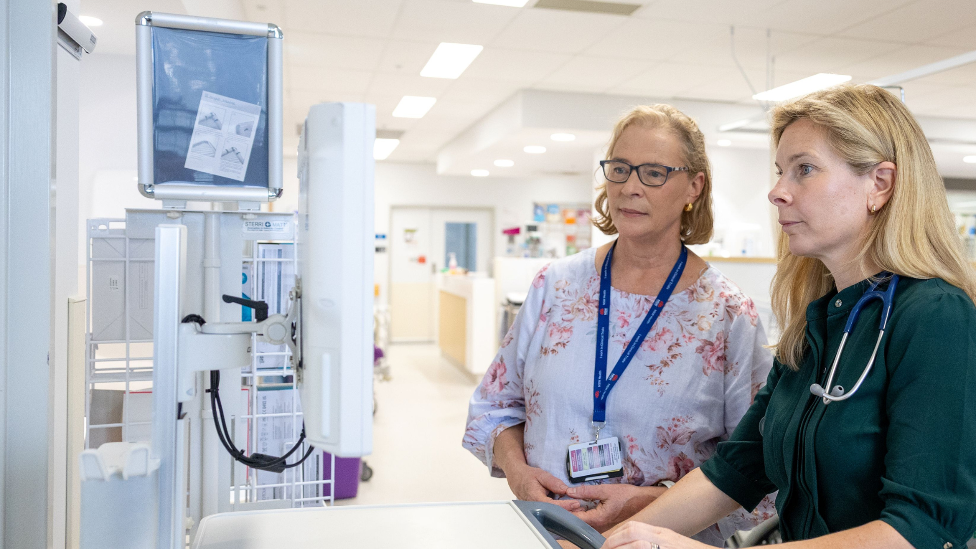 Female nurse with female doctor