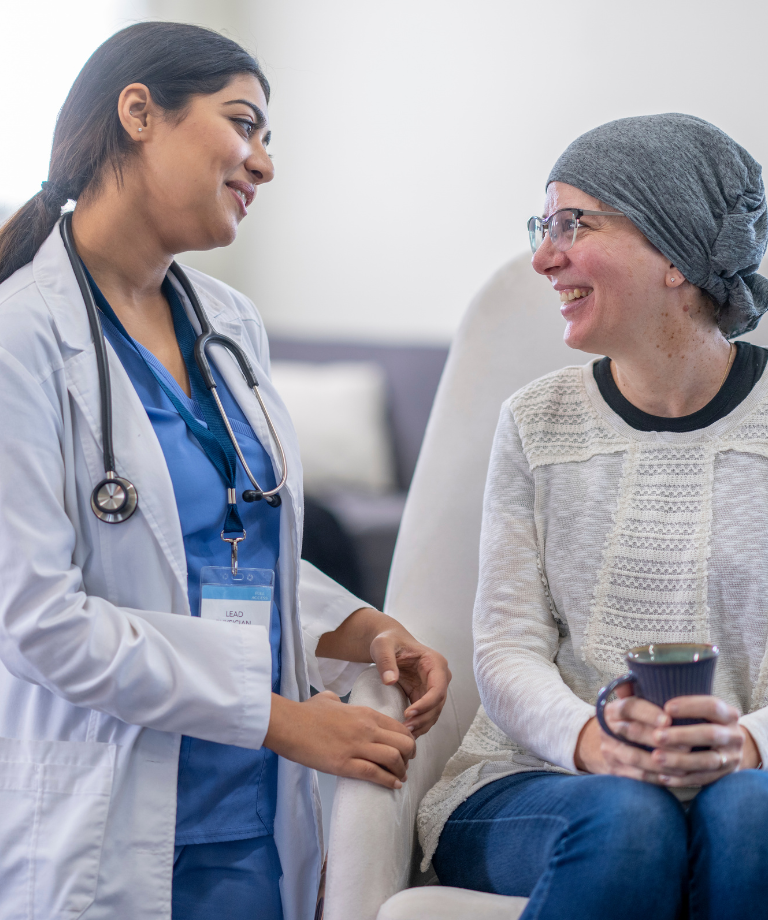 Nurse showing compassion to patient