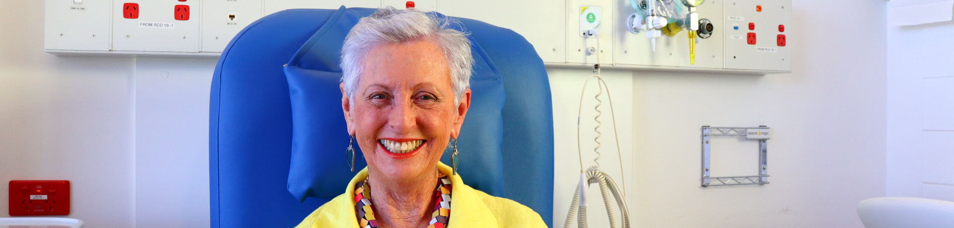Carolyn Talbot - smiling woman in hospital