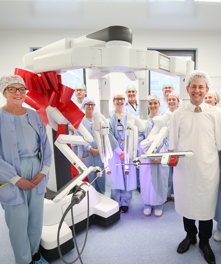Clinicians at the launch of surgical robot Alexis