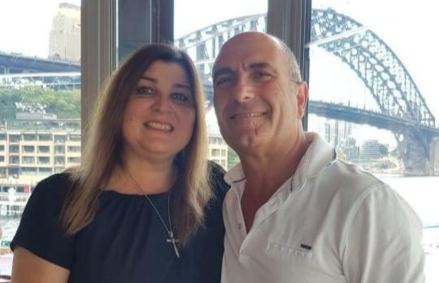 Frank with his wife Lisa