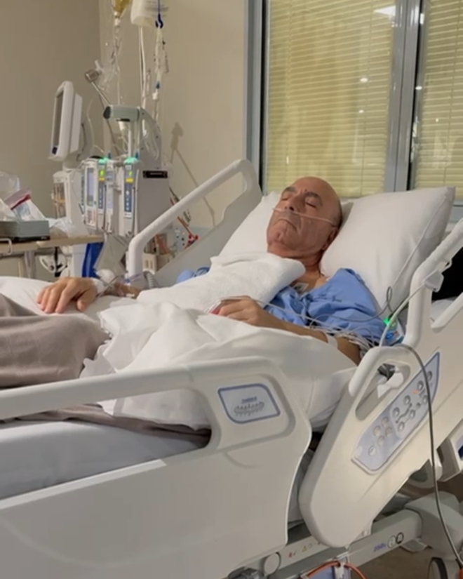 Frank recovering after his bypass surgery
