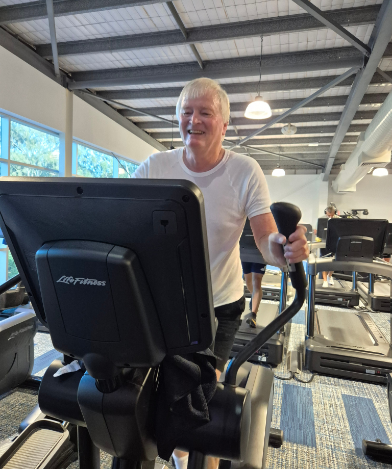 John keeps active at the gym