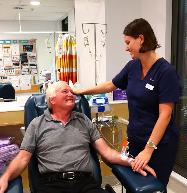 John in NSCC with Registered Nurse Sophie