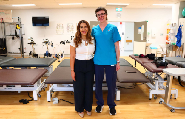 Haniya and Helen at RNSH Spinal Cord Injury Unit